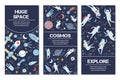 Vector banners on space theme