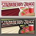 Vector banners for Strawberry Juice