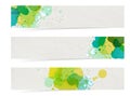 Vector banners watercolor abstract headers