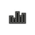 vector bar chart illustration, business graph. data growth diagram