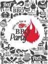 Vector barbecue party invitation