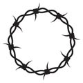 vector barbed wire round boundary Royalty Free Stock Photo