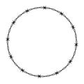Vector barbed wire round frame Royalty Free Stock Photo