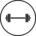 Vector barbell gym weights symbol illustration Royalty Free Stock Photo