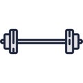 Vector barbell icon weight gym dumbbell logo