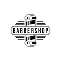 Vector Barber shop vintage logo isolated on a white background