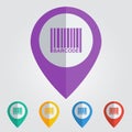 Vector barcode flat