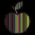 Vector Barcode Symbol of Apple