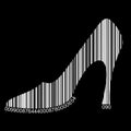 Vector Barcode Symbol of Shoe