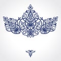 Vector baroque ornament in Victorian style. Royalty Free Stock Photo