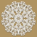 Vector baroque ornament in Victorian style. Ornate element for design. Toolkit for designer. Traditional floral decor. Round eleme