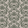 Vector Baroque Vintage floral damask pattern element background