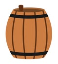 Vector barrel icon. Cask illustration.