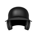 Vector baseball black helmet.