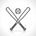 Vector baseball or softball icon Royalty Free Stock Photo