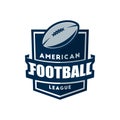 American Football Logo Template. Vector College Logos Illustration