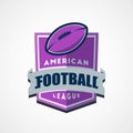 American Football Logo Template. Vector College Logos Illustration