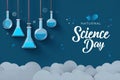 February National Science Day Template Royalty Free Stock Photo