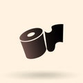 Vector Basic Icon of Toilet Paper Royalty Free Stock Photo
