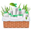 Vector Basket with Ecology Cosmetics