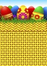 Vector basket full of Easter eggs Royalty Free Stock Photo