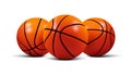 Vector Basketball ball on a white background. Realistic 3d ball Royalty Free Stock Photo