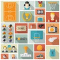 Vector Basketball collection. Royalty Free Stock Photo