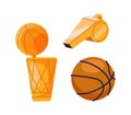 Vector Basketball game element Royalty Free Stock Photo