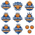 Vector Basketball Logos Royalty Free Stock Photo