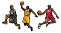 Basketball player set