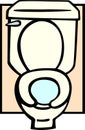 Vector bathroom toilet illustration