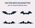 Vector bats silhouettes.