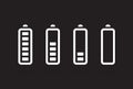 Vector Battery Accumulator Charge Icon or Symbol Set