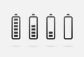 Vector Battery Accumulator Charge Icon or Symbol Set