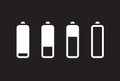 Vector Battery Accumulator Charge Icon or Symbols
