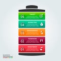 Vector battery element for infographic.