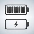 Vector battery icon. Charge from high to low Royalty Free Stock Photo