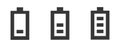 Vector battery icon. Charge from high to low Royalty Free Stock Photo