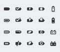 Vector battery icons set