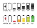 vector battery recharge symbols