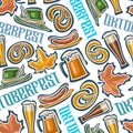 Vector bavarian seamless pattern oktoberfest Royalty Free Stock Photo