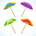 Vector Beach Umbrella Set