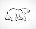 Vector of a bear design on white background. Wild Animals. Easy editable layered vector illustration