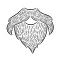 Vector beard man