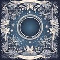 Vector Beautiful christmas frame Royalty Free Stock Photo