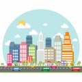 Vector of the beautiful city - eclips