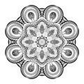 Vector Beautiful Deco Black Mandala Royalty Free Stock Photo