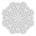 Vector Beautiful Deco Black Mandala Royalty Free Stock Photo