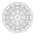 Vector Beautiful Deco Black Mandala Royalty Free Stock Photo