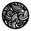 Vector Beautiful Deco Black Mandala Royalty Free Stock Photo